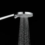 3-Function Round ABS Hand Shower – Rain+Boost+Mist Spray Modes with Rotary Control-HS2013