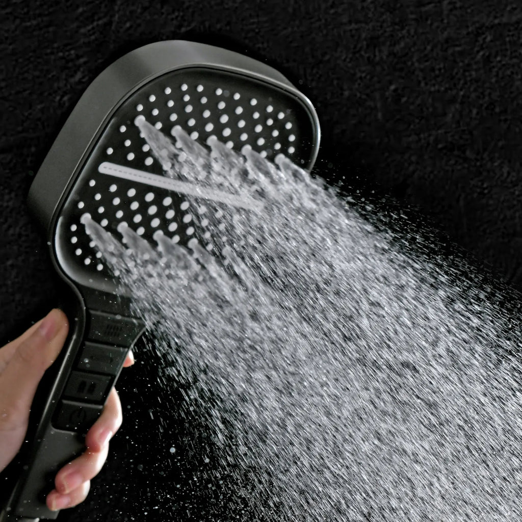 3-Function Square ABS Hand Shower (Rain+Boost+Mist with Pause)--HS2016