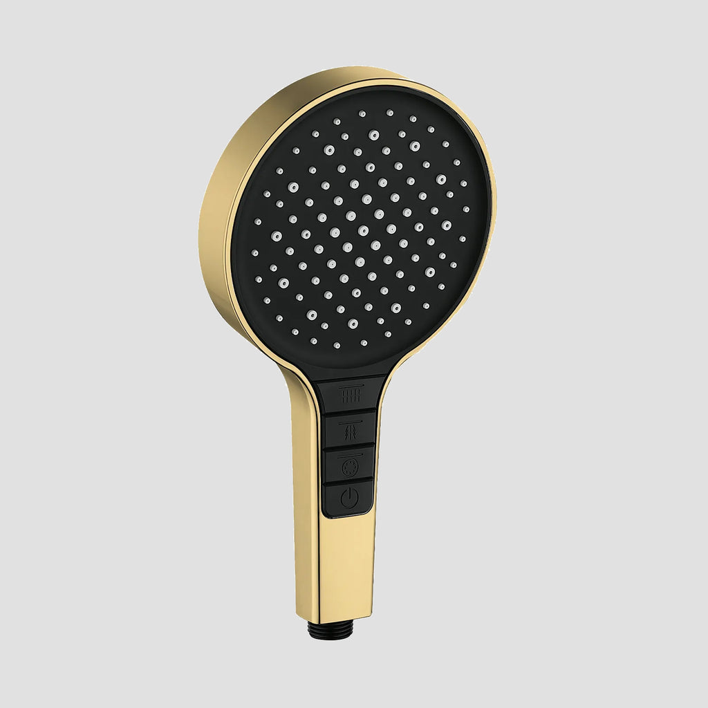 3-Function Square ABS Hand Shower with Push-button Control & Pause - HS2017 Brushed Gold