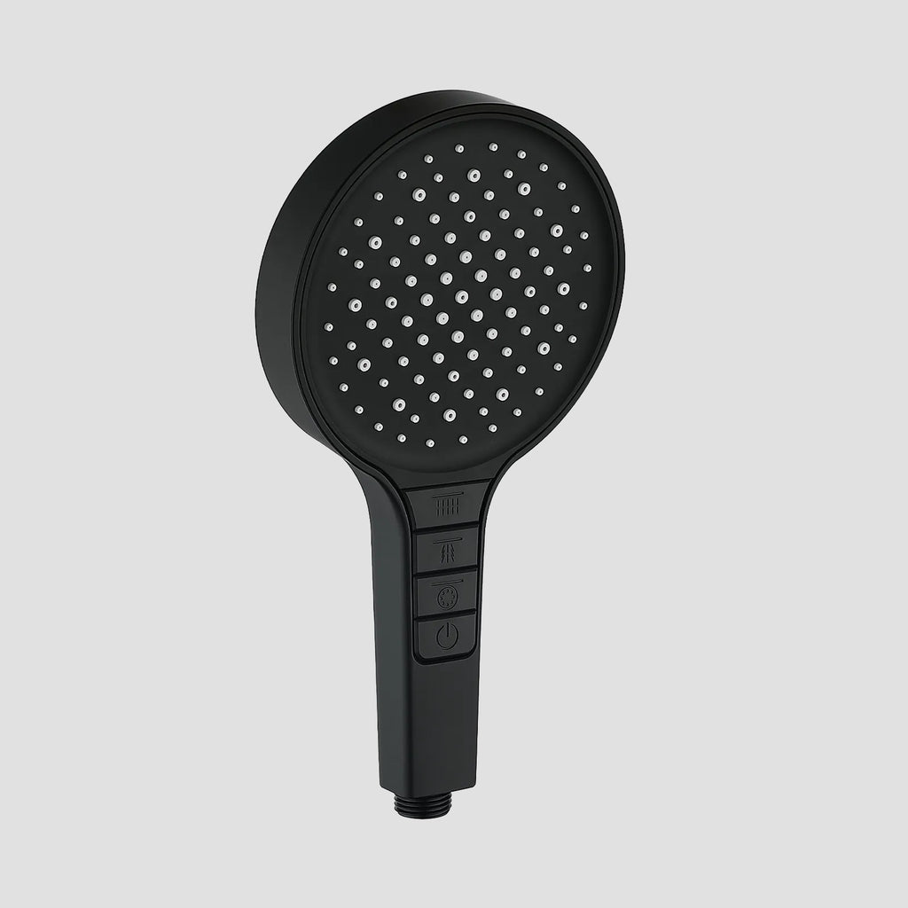 3-Function Square ABS Hand Shower with Push-button Control & Pause - HS2017 Matte Black