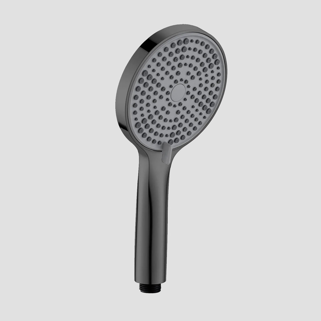 3-Function Round ABS Hand Shower – Rain+Boost+Mist Spray Modes with Rotary Control-HS2018 Brushed Gun Metal