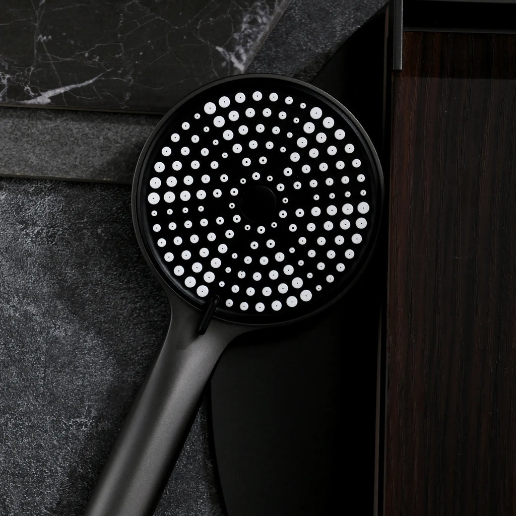 3-Function Round ABS Hand Shower – Rain+Boost+Mist Spray Modes with Rotary Control-HS2018