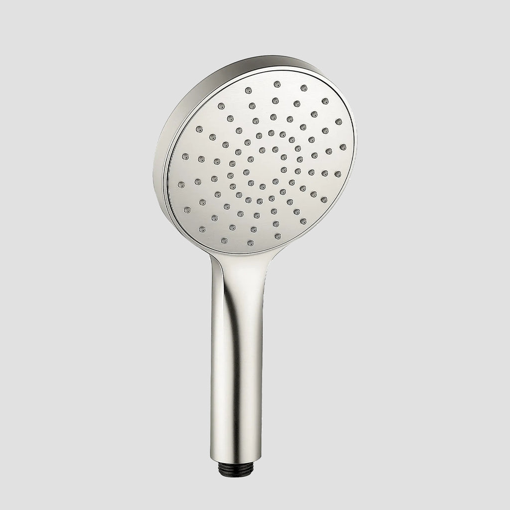 120mm Round 1-Way ABS Hand Shower – Touch-Clean Soft Silicone Nozzle--HS2020 Brushed Nickel