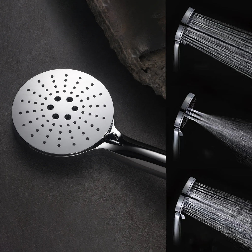 120mm Round 3-Function ABS Hand Shower – Rain+Boost+Mist Spray-HS2021