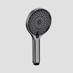 120mm Round 3-Function Hand Shower with Touch-Clean Silicone Nozzle-HS2022 Brushed Gun Metal