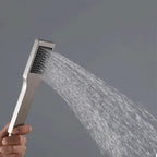 Square 1-Way Solid Brass Hand Shower with Touch-Clean Silicone Nozzle HS3001