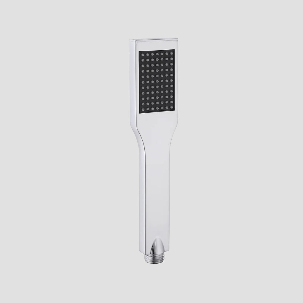 Square 1-Way Solid Brass Hand Shower with Touch-Clean Silicone Nozzle HS3001 Chrome