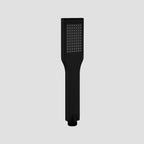 Square 1-Way Solid Brass Hand Shower with Touch-Clean Silicone Nozzle HS3001 Matte Black