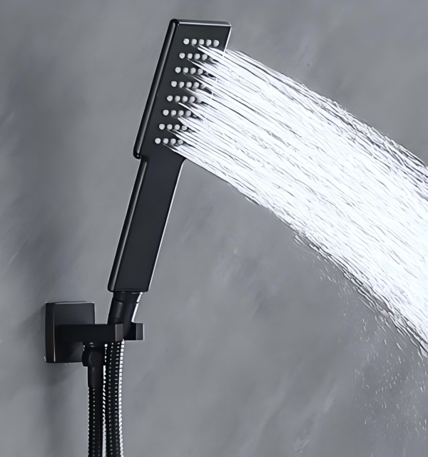 Square 1-Way Solid Brass Hand Shower with Touch-Clean Silicone Nozzle HS3001