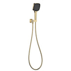 Hand Shower Set – Brass Wall Supply Elbow with Adjustable Bracket & 3-Function ABS Shower – HSK2027 Brushed Gold