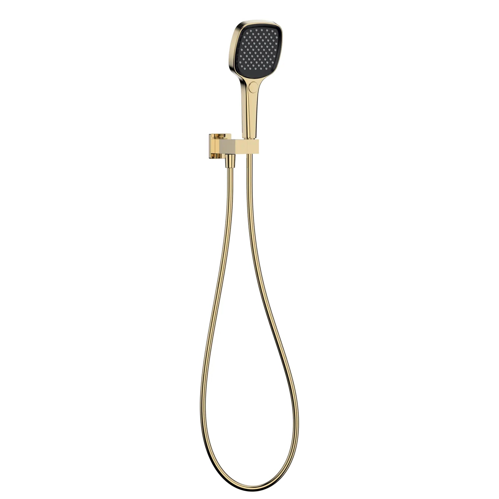 Hand Shower Set – Brass Wall Supply Elbow with Adjustable Bracket & 3-Function ABS Shower – HSK2027 Brushed Gold