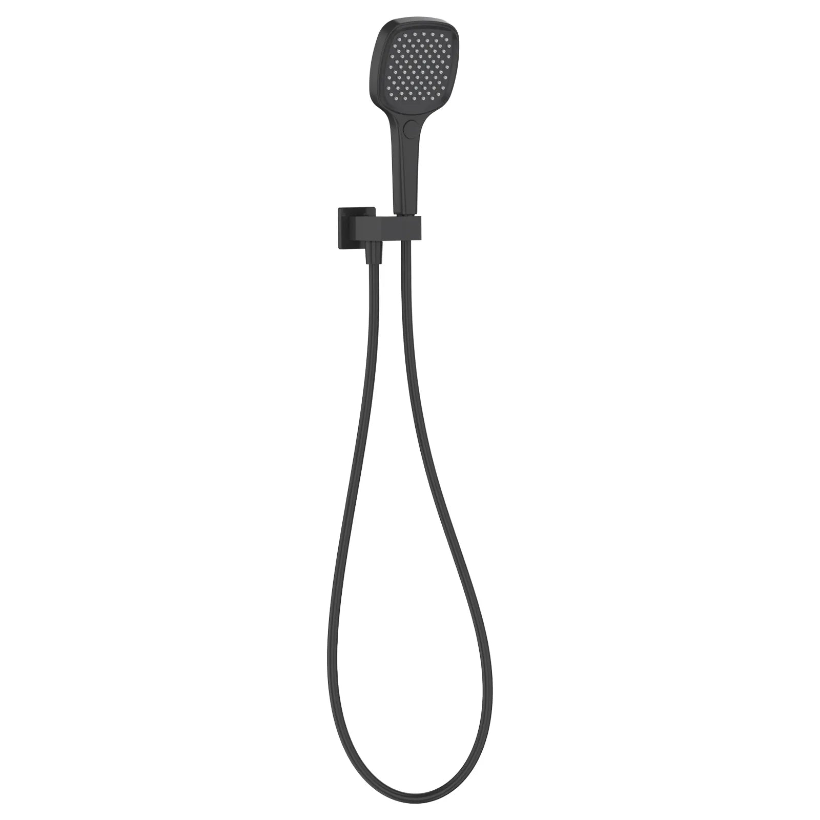 Hand Shower Set – Brass Wall Supply Elbow with Adjustable Bracket & 3-Function ABS Shower – HSK2027 Matte Black