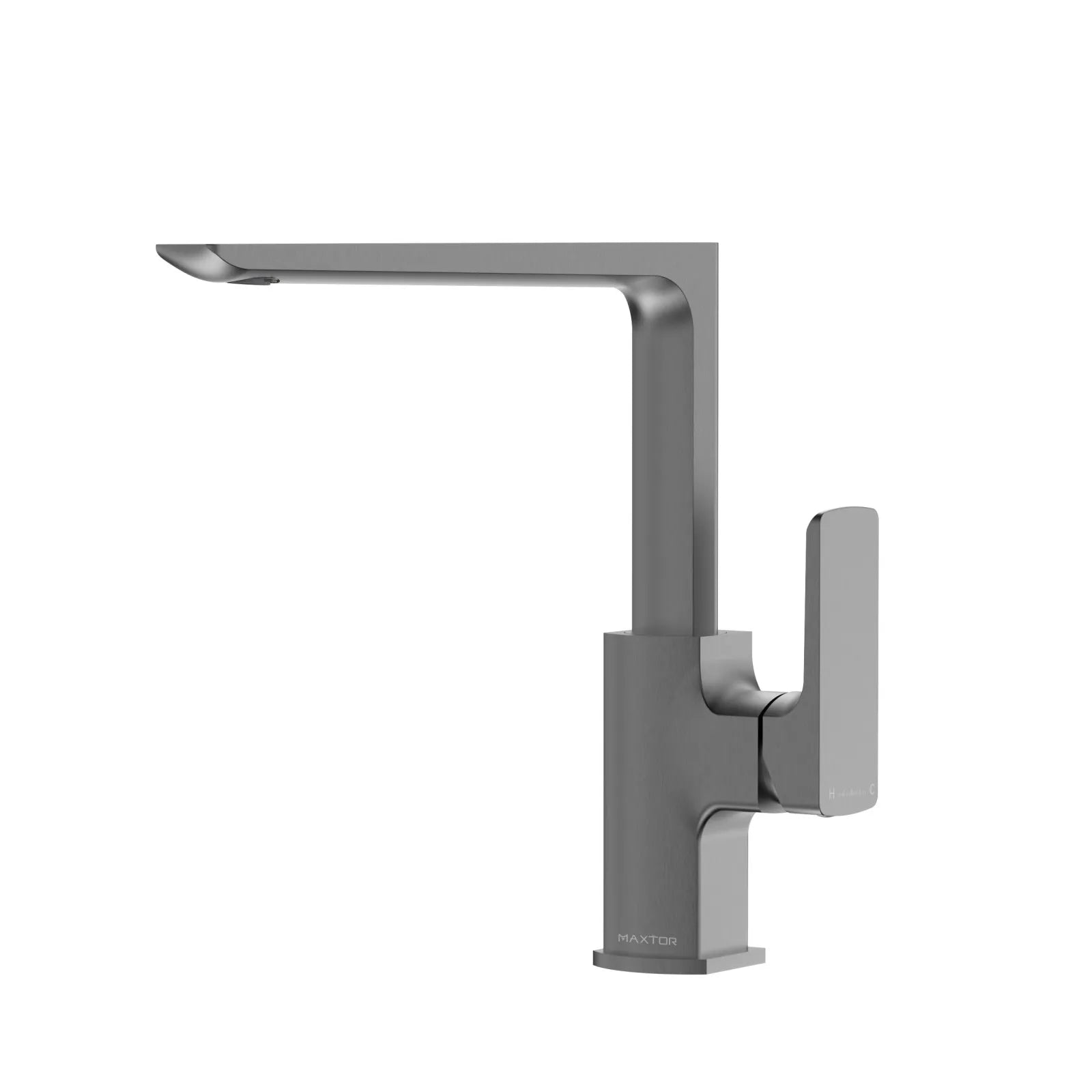 Modern Square Kitchen Faucet with Swivel Spout – Single Handle Mixer – KFB0007 Brushed Gun Metal
