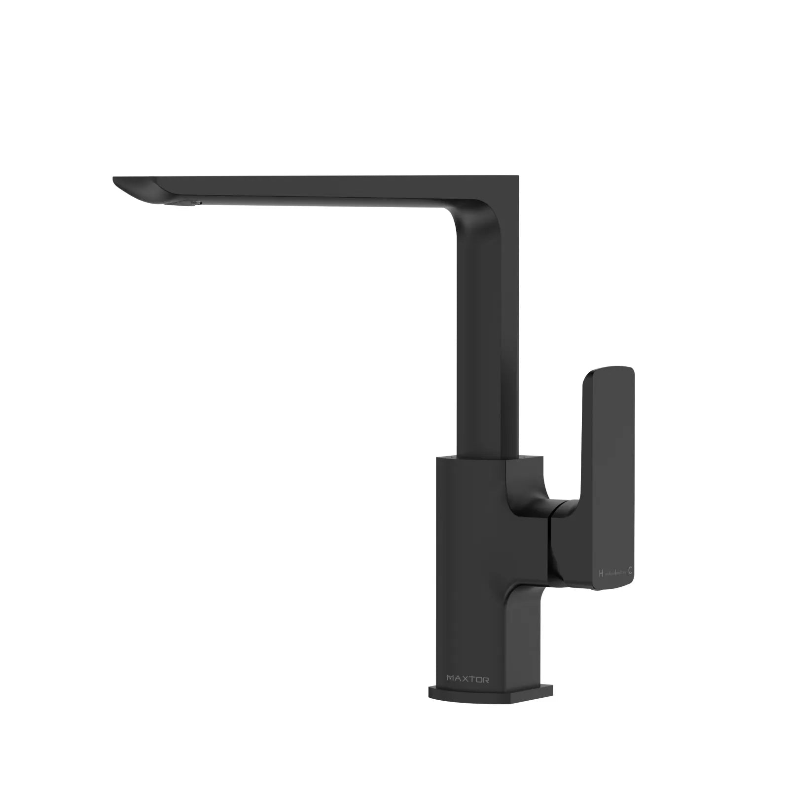 Modern Square Kitchen Faucet with Swivel Spout – Single Handle Mixer – KFB0007 Matte Black