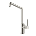 KFB0027 Kitchen Faucet | Solid Brass Lead-Free | 360° Swivel Spout | Maxtor KFB0027 Brushed Nickel