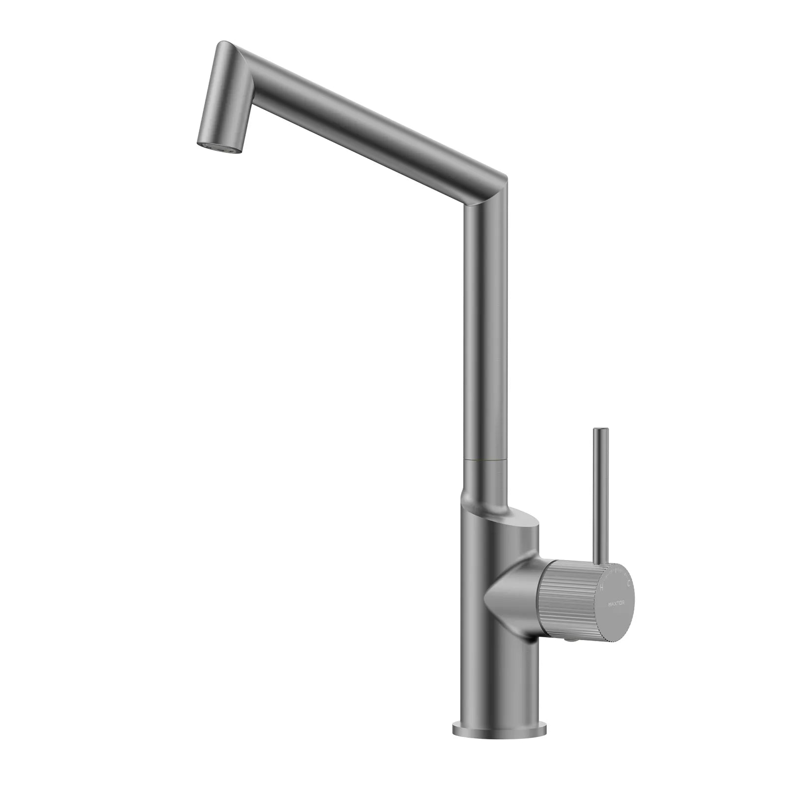 KFB0027 Kitchen Faucet | Solid Brass Lead-Free | 360° Swivel Spout | Maxtor KFB0027 Brushed Gun Metal