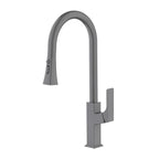 Aurora Pull Down Kitchen Faucet with Brass Body & 3-Function Spray Head KFB0068 Brushed Gun Metal