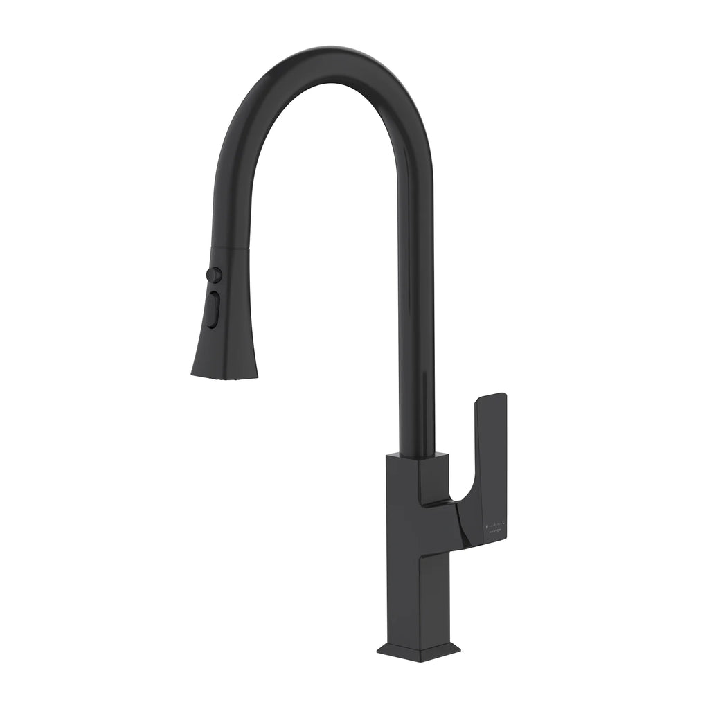 Aurora Pull Down Kitchen Faucet with Brass Body & 3-Function Spray Head KFB0068 Matte Black