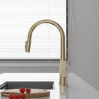 MAXTOR Pull-Down Kitchen Faucet – High Arc, 2-Function Spray Features-KFB010064