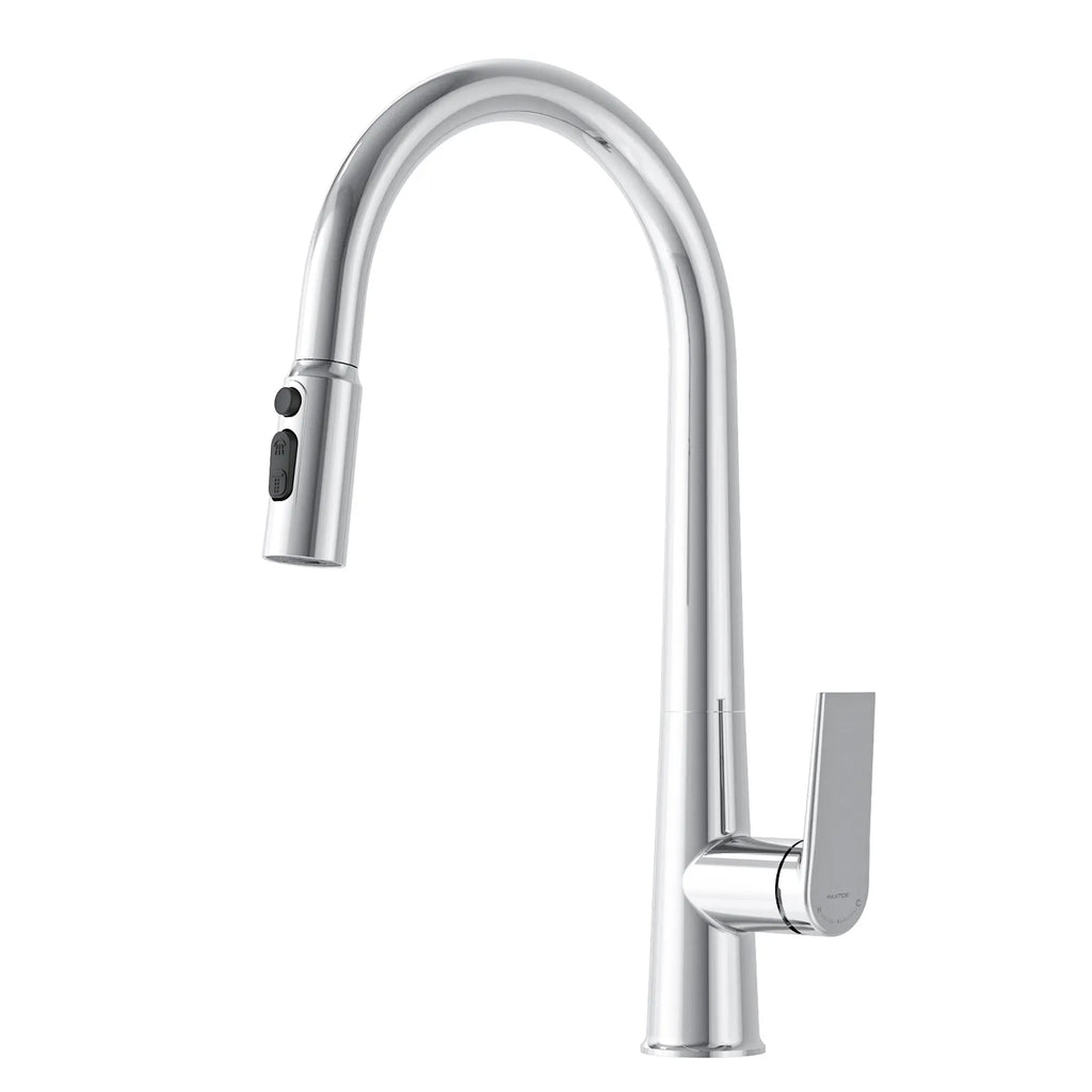 MAXTOR Pull-Down Kitchen Faucet – High Arc, 2-Function Spray Features-KFB010064 Chrome