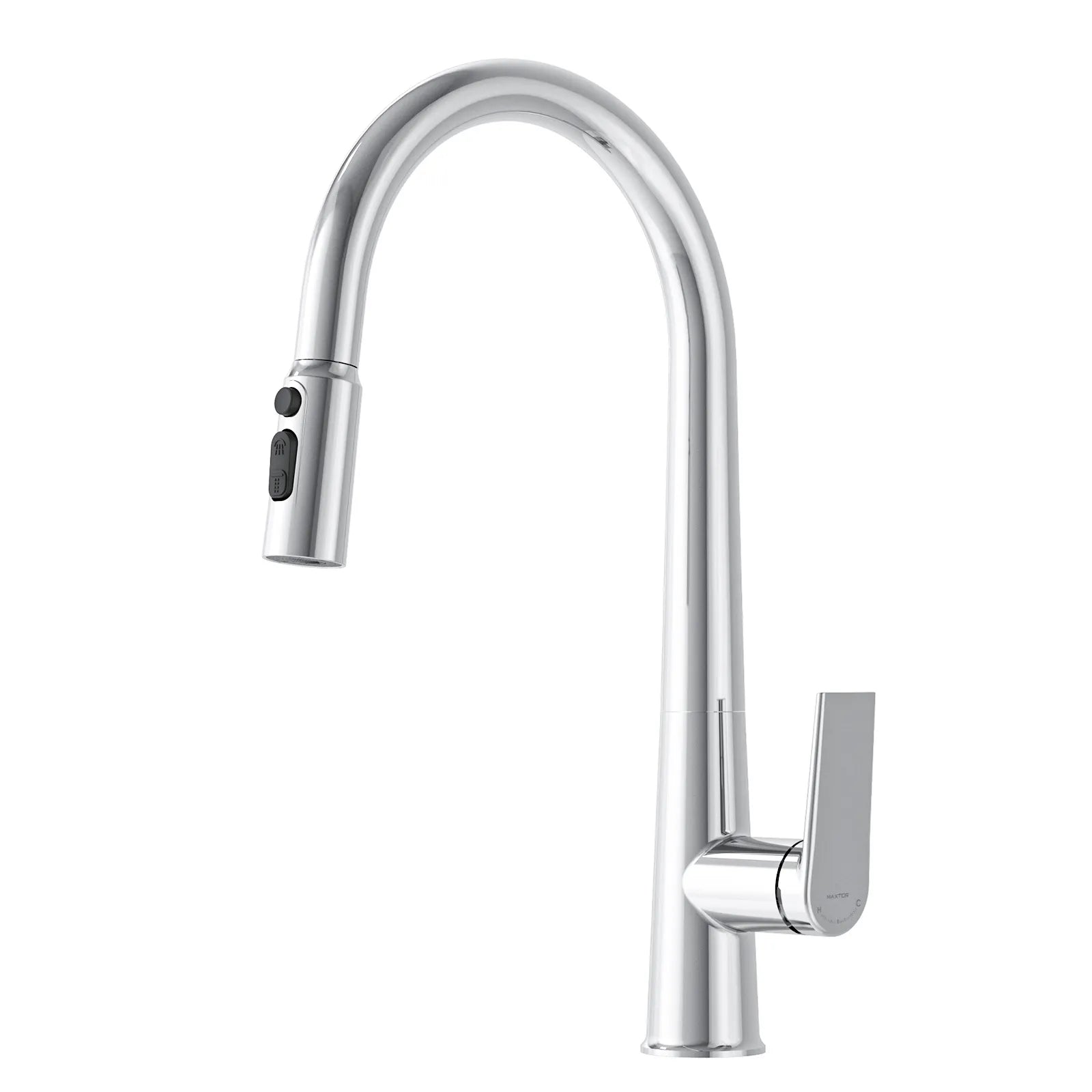 MAXTOR Pull-Down Kitchen Faucet – High Arc, 2-Function Spray Features-KFB010064 Chrome