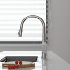 MAXTOR Pull-Down Kitchen Faucet – High Arc, 2-Function Spray Features-KFB010064