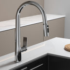 MAXTOR Pull-Down Kitchen Faucet – High Arc, 2-Function Spray Features-KFB010064