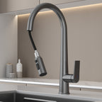 MAXTOR Pull-Down Kitchen Faucet – High Arc, 2-Function Spray Features-KFB010064