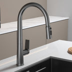 MAXTOR Pull-Down Kitchen Faucet – High Arc, 2-Function Spray Features-KFB010064