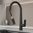 MAXTOR Pull-Down Kitchen Faucet – High Arc, 2-Function Spray Features-KFB010064