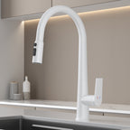 MAXTOR Pull-Down Kitchen Faucet – High Arc, 2-Function Spray Features-KFB010064