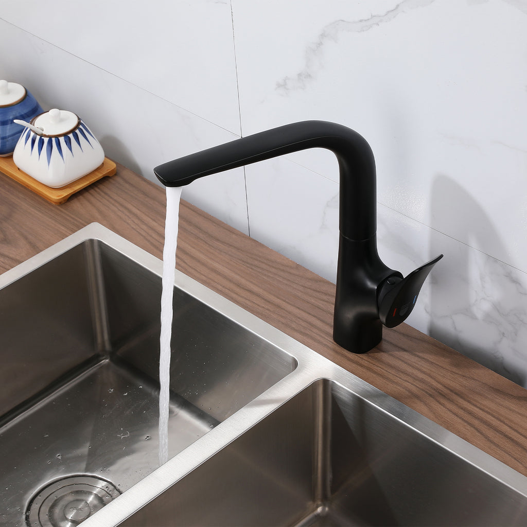Single Handle Kitchen Faucet – 360° Swivel Spout – KFB010076