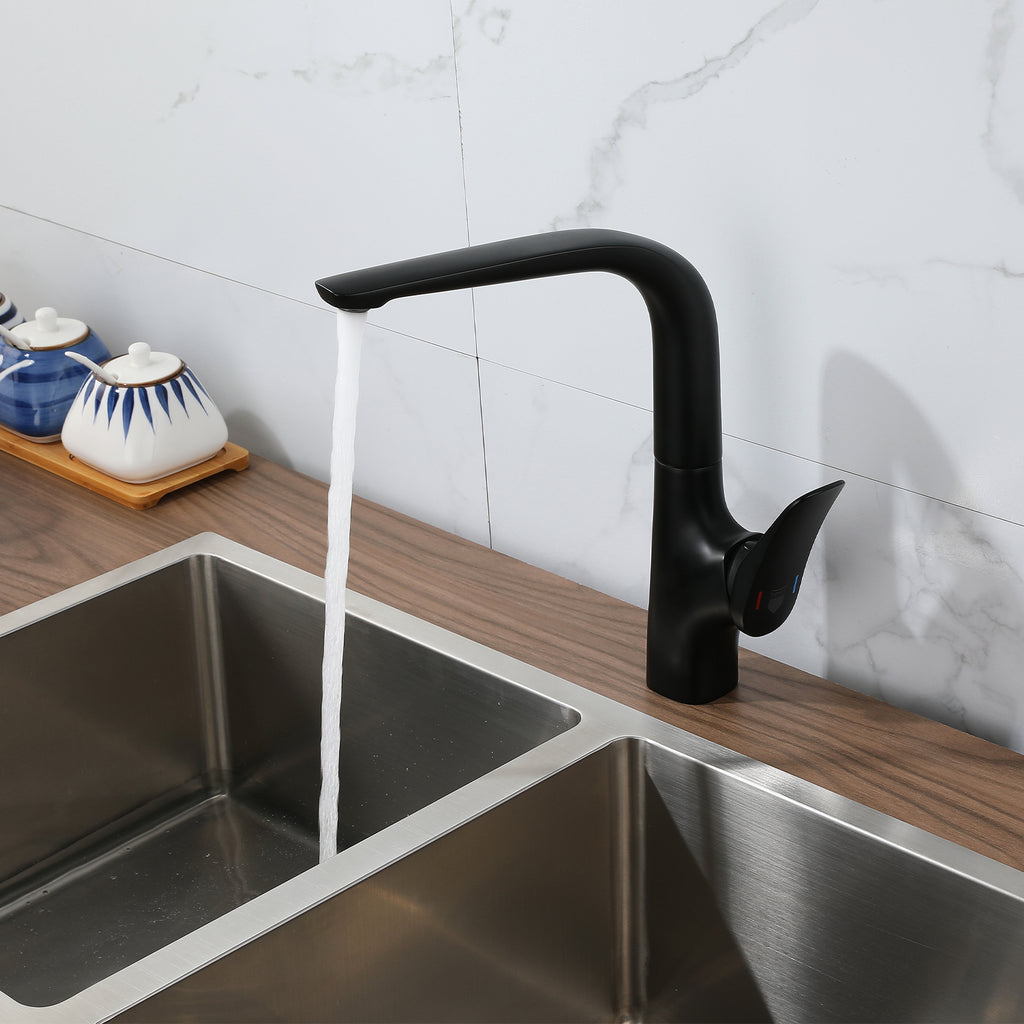 Single Handle Kitchen Faucet – 360° Swivel Spout – KFB010076