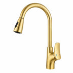 2-Function Pull-Down Kitchen Faucet – Single Lever Kitchen Mixer – KFB010176 Brushed Gold