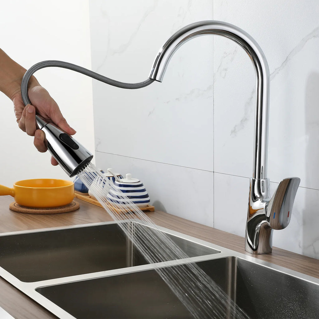 2-Function Pull-Down Kitchen Faucet – Single Lever Kitchen Mixer – KFB010176