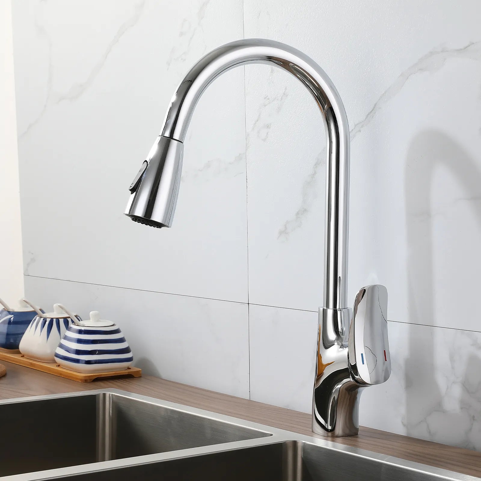 2-Function Pull-Down Kitchen Faucet – Single Lever Kitchen Mixer – KFB010176