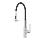 MAXTOR Industrial PEX Hose Pull Down Kitchen Faucet with High Arc Spout & 2-Function Spray-KFB0165 Chrome