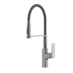 MAXTOR Industrial PEX Hose Pull Down Kitchen Faucet with High Arc Spout & 2-Function Spray-KFB0165 Brushed Gun Metal