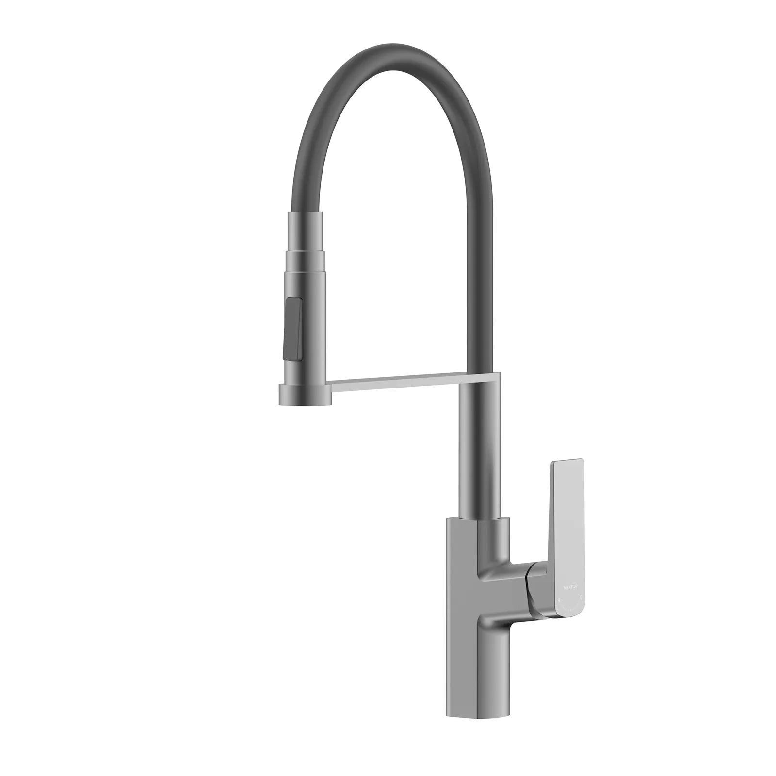 MAXTOR Industrial PEX Hose Pull Down Kitchen Faucet with High Arc Spout & 2-Function Spray-KFB0165 Brushed Gun Metal