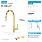 Matte Black Pull-Down Kitchen Faucet – Dual-Function Brass Spray – KFB1004