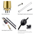 Matte Black Pull-Down Kitchen Faucet – Dual-Function Brass Spray – KFB1004