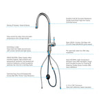 Matte Black Pull-Down Kitchen Faucet – Dual-Function Brass Spray – KFB1004