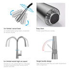 Matte Black Pull-Down Kitchen Faucet – Dual-Function Brass Spray – KFB1004