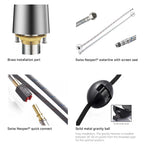 Matte Black Pull-Down Kitchen Faucet – Dual-Function Brass Spray – KFB1004