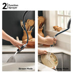 Matte Black Pull-Down Kitchen Faucet – Dual-Function Brass Spray – KFB1004