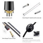 Matte Black Pull-Down Kitchen Faucet – Dual-Function Brass Spray – KFB1004