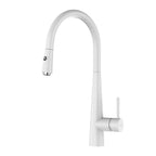 Matte Black Pull-Down Kitchen Faucet – Dual-Function Brass Spray – KFB1004 Matte White