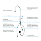 Matte Black Pull-Down Kitchen Faucet – Dual-Function Brass Spray – KFB1004