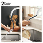 Matte Black Pull-Down Kitchen Faucet – Dual-Function Brass Spray – KFB1004