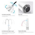 Matte Black Pull-Down Kitchen Faucet – Dual-Function Brass Spray – KFB1004